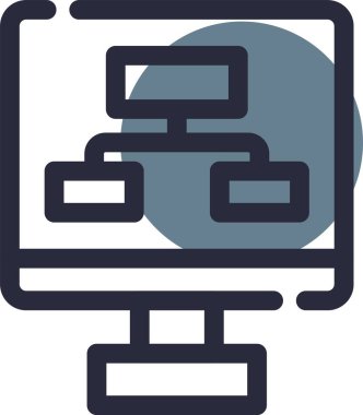 Dizüstü bilgisayar simgesi vektör çizimi