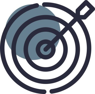 hedef simgesi. Web için okçuluk vektör simgelerinin özet çizimi