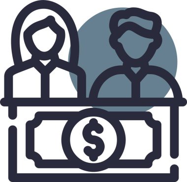 Para için. Web simgesi basit illüstrasyon