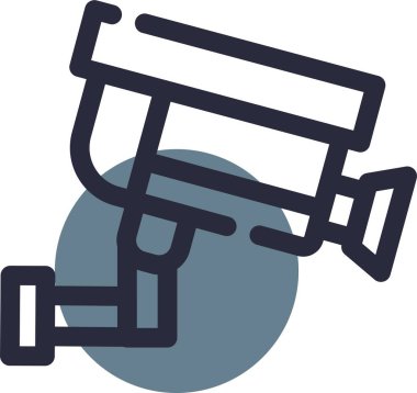 Bir CCTV kamera simgesinin vektör illüstrasyonu