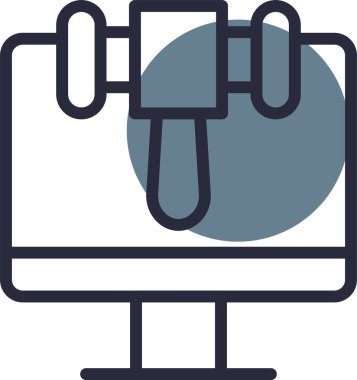 Fitness egzersiz simgesi doldurulmuş dış hat biçimi