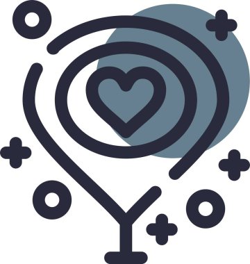 Kalp. Web simgesi basit illüstrasyon