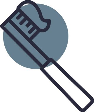 fırça simgesi, vektör illüstrasyonu