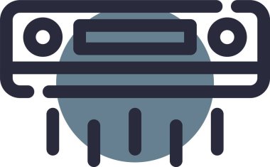 robot düz simgesi, vektör, illüstrasyon