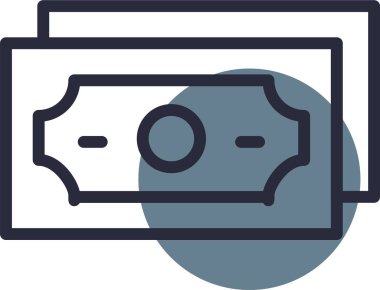 Dolar para simgesi, vektör illüstrasyonu basit tasarım