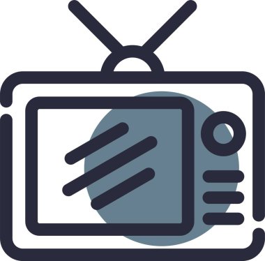 television icon vector isolated on white background, tv transparent sign