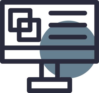 Tarayıcı. Web simgesi basit illüstrasyon