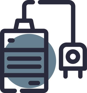 Çanta simgesinin vektör illüstrasyonu