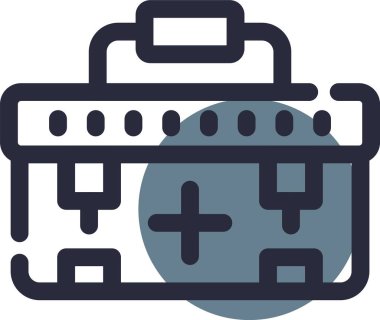 Çanta. Web simgesi basit illüstrasyon