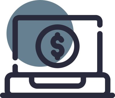 Dolar vektör sembolü düz simge