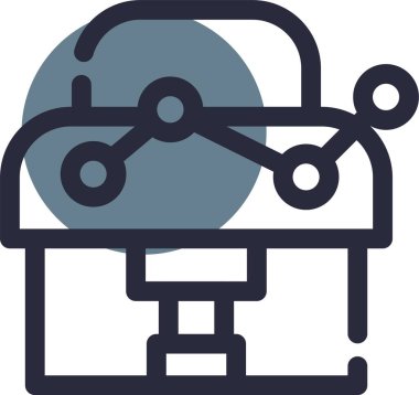 Bir robot simgesinin vektör illüstrasyonu