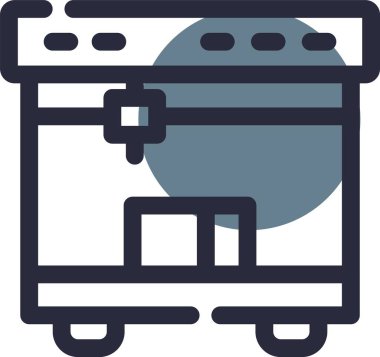 Buzdolabı simgesi, vektör çizimi