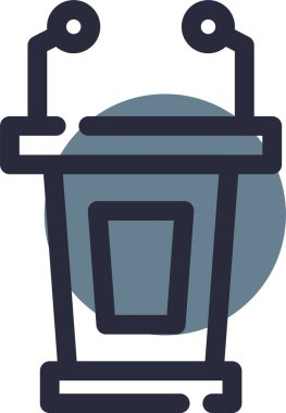 Çöp kutusu simgesi. Web için çöp kutusu vektör simgelerinin özet çizimi