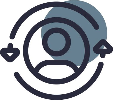 Bir insan simgesinin vektör illüstrasyonu