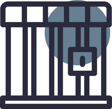 Hapishane simgesi, vektör illüstrasyonu