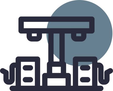 Modern bir yapı simgesinin vektör illüstrasyonu