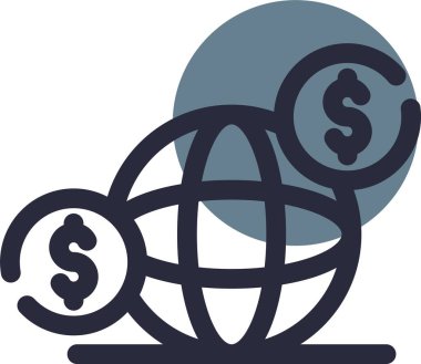 Dolar simgesi vektör illüstrasyonu