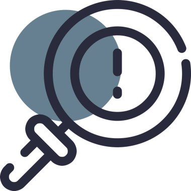 Bir büyüteçle tornavida simgesinin vektör çizimi