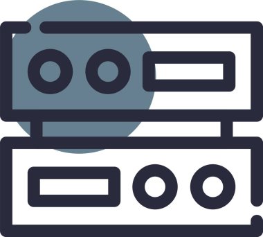 Teknoloji konseptinde seo simgesinin vektör illüstrasyonu