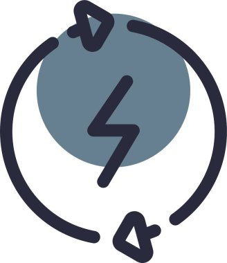 Şimşek simgesi taslak biçimi