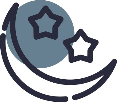 Ay yıldızları simgesi - taslak biçimi