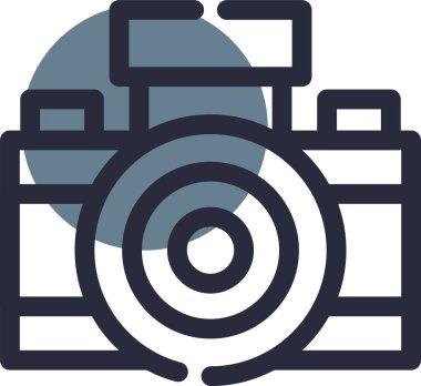 kamera fotoğrafçılık simgesi doldurulmuş stil