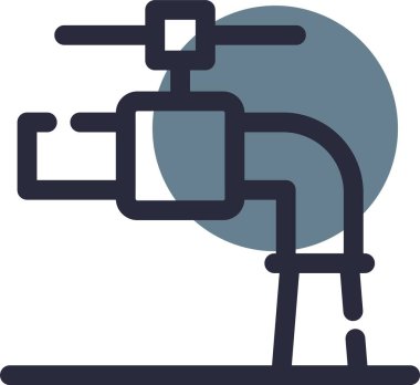 Su musluğu. Web simgesi basit illüstrasyon