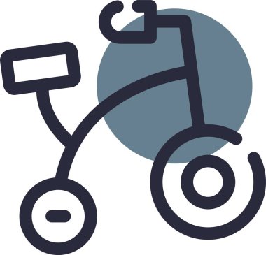 Bisiklet. Web simgesi vektör illüstrasyonu