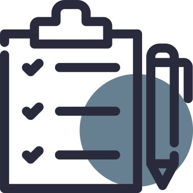 Yapılacaklar listesi web simgesi basit illüstrasyon