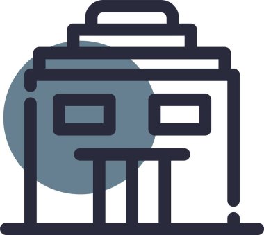 Evrak çantası. Web simgesi vektör illüstrasyonu