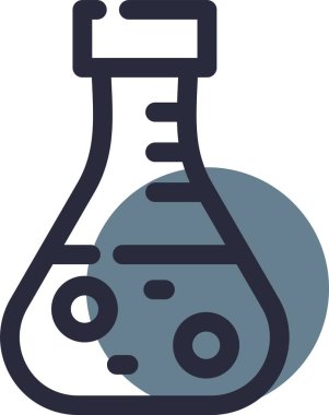 laboratuvar deney simgesi doldurulmuş ana hatlar biçimi