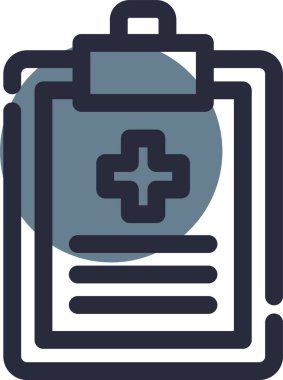 Tıbbi simge ve vektör illüstrasyonlu pano