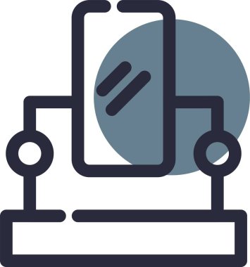 Bir bilgisayar simgesinin vektör illüstrasyonu