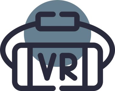 vr gözlük simgesi vektör illüstrasyonu