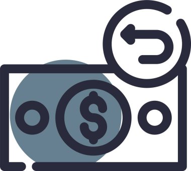 Para için. Web simgesi basit illüstrasyon