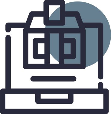 online shop web simgesi basit vektörü