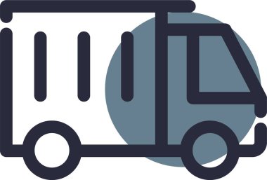 Kamyon. Web simgesi basit illüstrasyon