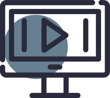 Video kamera simgesi. Video kamera vektör simgesi web için basit çizimi