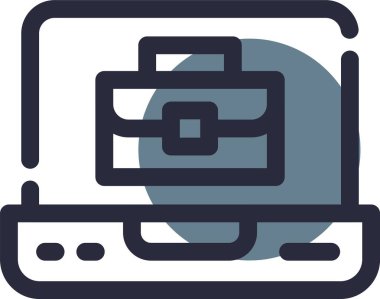 Dizüstü bilgisayar simgesi vektör çizimi