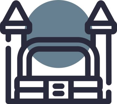 Sandalye simgesinin vektör illüstrasyonu