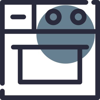 Mutfak simgesi, vektör illüstrasyonu