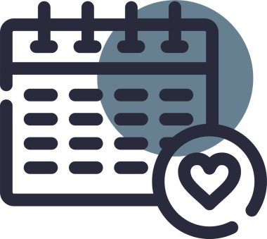 Takvim simgesi vektör illüstrasyonu