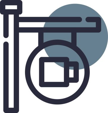 Bir benzin istasyonunun vektör illüstrasyonu