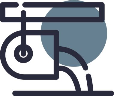 Mavi bir simgenin vektör illüstrasyonu