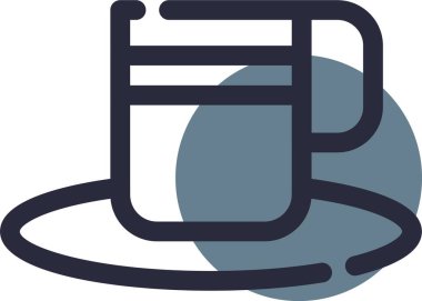 kahve fincanı ikonu vektör illüstrasyonu