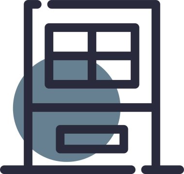 Modern yapı simgesinin vektör illüstrasyonu