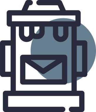 robot. Web simgesi basit illüstrasyon