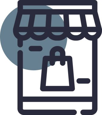 Alışveriş. Web simgesi basit illüstrasyon