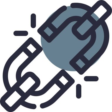 zincir bağlantısı simgesi doldurulmuş - ana hat biçimi