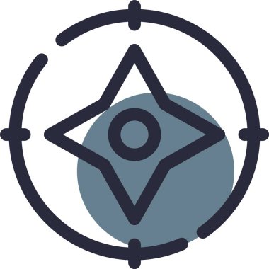 Yıldız pusula simgesi. beyaz arkaplanda izole edilmiş web tasarımı için yıldız pusula vektör simgesi